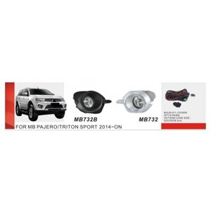 Фари дод. модель Mitsubishi Pajero Sport 2013-16/MB-732B/H11-12V55W/ел. проведення