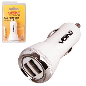 Автомобільний зарядний пристрій VOIN C-2402W 2USB (12/24V - 5V 2,4A)