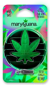 Ароматизатор Little Joe Mary&Juana Clip Green Fresh Jungle Hemp (MJ003) Італія