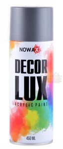 Акрилова фарба світло-сіра NOWAX Decor Lux (аерозоль 450мл.) NX48017