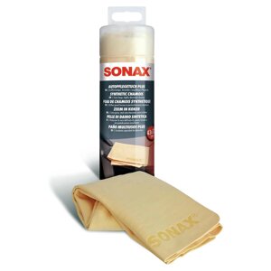 Серветка із синтетичної замші SONAX Autopflege Tuch PLUS (417700) у тубі 43х32см