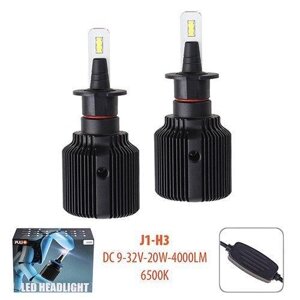 Лампы PULSO J1/H3/LED-chips CSP/9-32v2*20w/4000Lm/6500K (J1-H3)