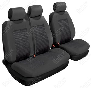 Чохли-маєчки для VOLKSWAGEN Transporter T4, водій + 2 пасажира, колір: чорний