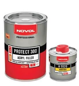 Грунт акриловий Novol Protect 300 4+1 (упаковка 1,25 літр) Червоний