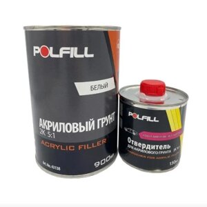 Polfill Грунт акриловий Polfill 5:1 Eco 0.75l білий++зат. 0,15l