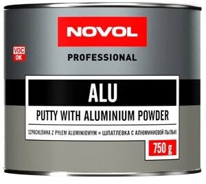 Шпатлівка Novol Alu з добавкою алюмінієвого пилу (упаковка 750гр) 1162