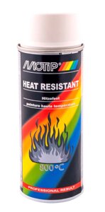 Термостійка фарба Motip Heat Resistant 800°C аерозоль 400мл. Білий