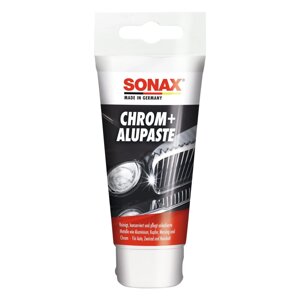 Поліроль для хрому, алюмінію, латуні 75мл SONAX Chrome+Alupaste (308000)