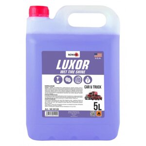 Засіб для шин Nowax Luxor Wet Tire Shine ефект мокрої гуми NX05129 5 літрів