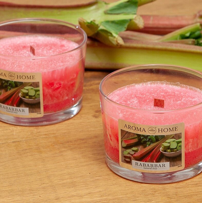 Свічки з унікальним ароматом Aroma Home Natural Waxes Candle 115 g Rhubarb 83667 від компанії Автокар - фото 1