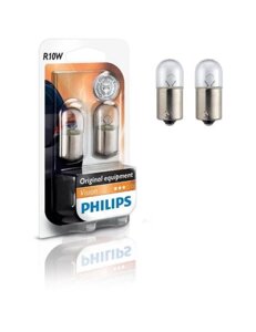 Вказівні лампа розжарювання PHILIPS 12814B2 R10W 12V 10W BA15s 2pcs. blister