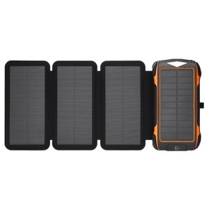 УМБ PowerBank із сонячною панеллю, повербанк КВАНТ WSC26/3 30000mAh + 3 panels