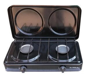 Газова плита двокамфорна Елна ПГ2-Н з кришкою