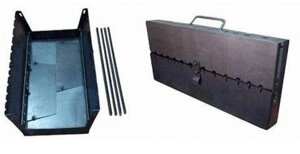 Мангал Валіза: 1 мм 12 шампурів однорівнева