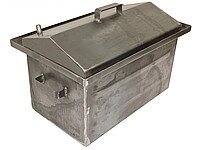 Коптильня з гідрозакривом 2 рівні, піддон, 460х300х280 метал 2 мм, кришка будиночком