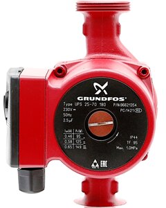 Циркуляційний насос Grundfos UPS 25-70 180 без гайок