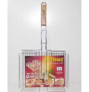 Решітка БАРБЕКЮ 58х32х26х5.5 см, глибока середня, неіржавка сталь