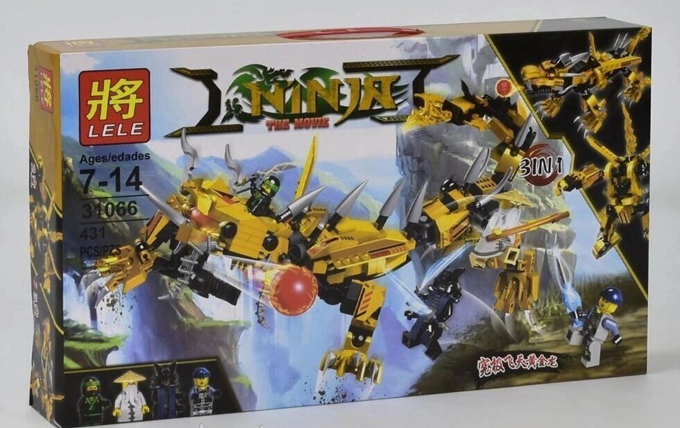 31066 Lele Ninja "Жовтий робот Ніндзя" 3 в 1, 431 деталь ##от компании## Кратус - ##фото## 1