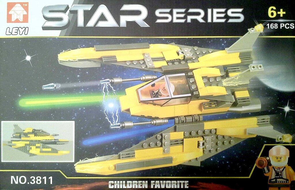 3811 Серія «Star» «Космічний корабель», 168 дет. від компанії Кратус - фото 1