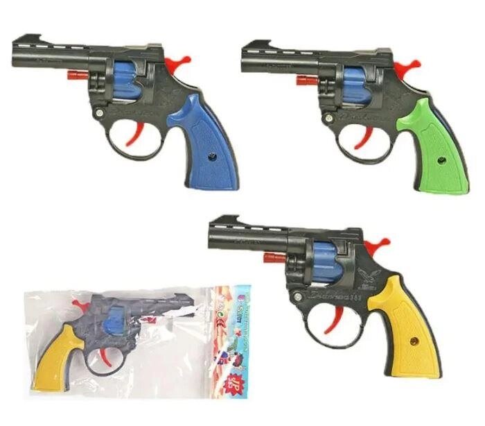 AH4M Дитячий іграшковий пістолет під пістони з глушником від компанії Кратус - фото 1