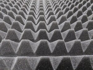 Акустический поролон «пирамида» лист 1х2м толщина 40мм темно-серый (АКП 40)