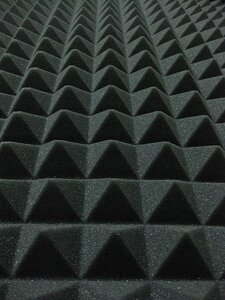 Акустический поролон «пирамида» темно-серый лист 1х2м толщина 50мм