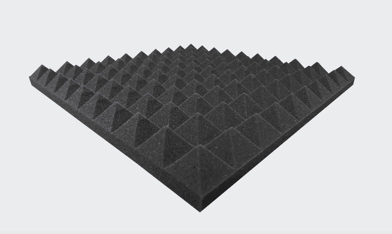 Акустичні панелі піраміди 0,50х0,50 м товщина 50 мм темно-сіра від компанії Кратус - фото 1