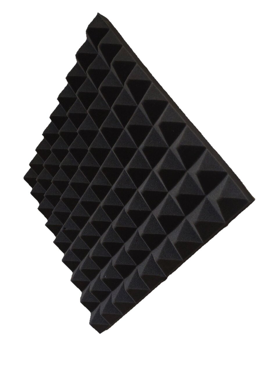 Акустичний поролон «піраміда» лист 0,45х0,45м товщина 50 мм темно-сірий від компанії Кратус - фото 1