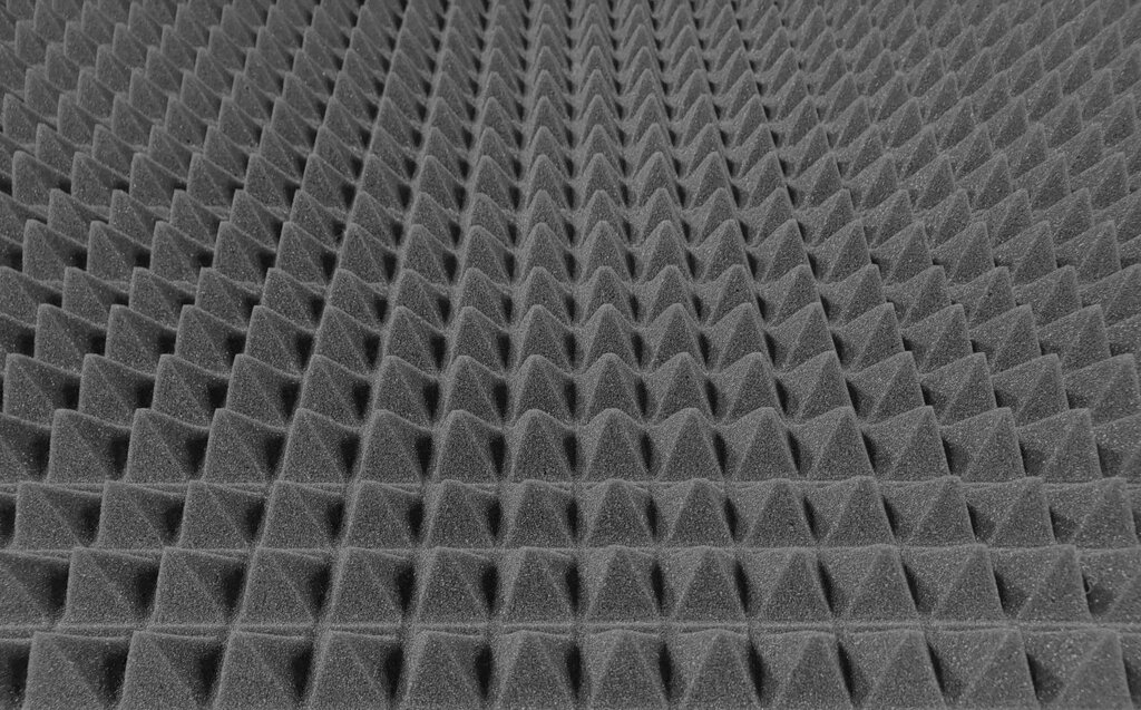 Акустичний поролон «піраміда» лист 1х2м товщина 40мм темно-сірий (графіт) від компанії Кратус - фото 1