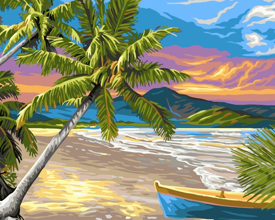 AS 0023 "Безлюдний острів" Картина за номерами на полотні Art Story 40х50см від компанії Кратус - фото 1