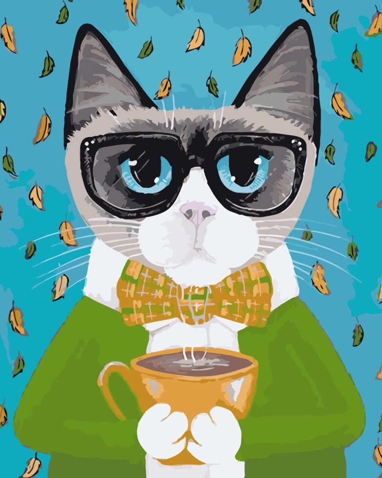 AS 0065 "Діловий кіт" Картина за номерами на полотні ART STORY 40х50см від компанії Кратус - фото 1