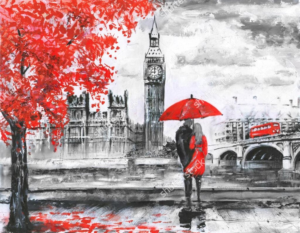AS 0145 "Прогулка по Лондону" Картина по номерам на холсте Art Story 40x50см від компанії Кратус - фото 1
