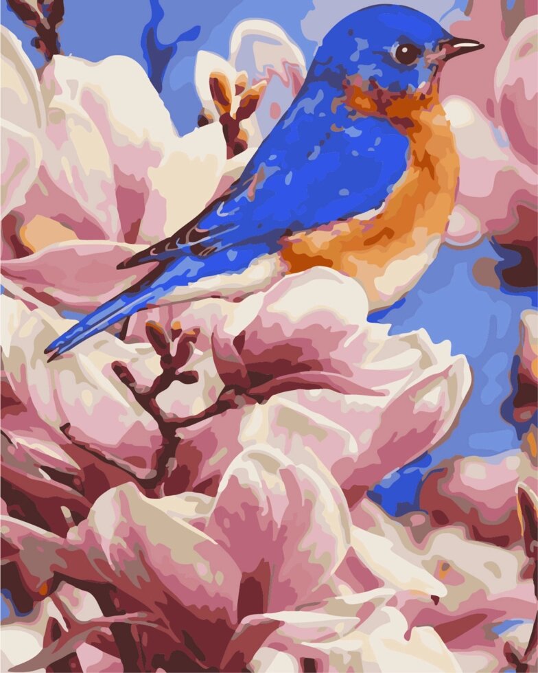 AS 0279 "Яскрава пташка" Картина за номерами на полотні Art Story 40х50см від компанії Кратус - фото 1