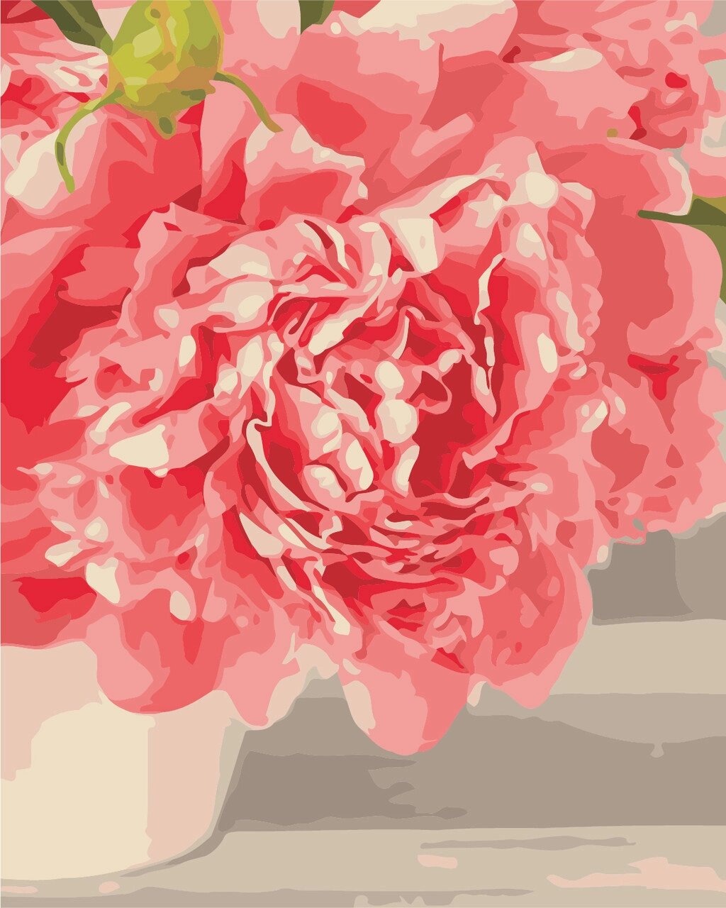 AS 0330 "Рожеві півонії" Картина за номерами на полотні Art Story 40х50см від компанії Кратус - фото 1