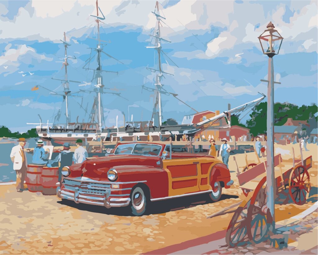 AS 0365 "Портове містечко" Картина за номерами на полотні Art Story 40х50см від компанії Кратус - фото 1