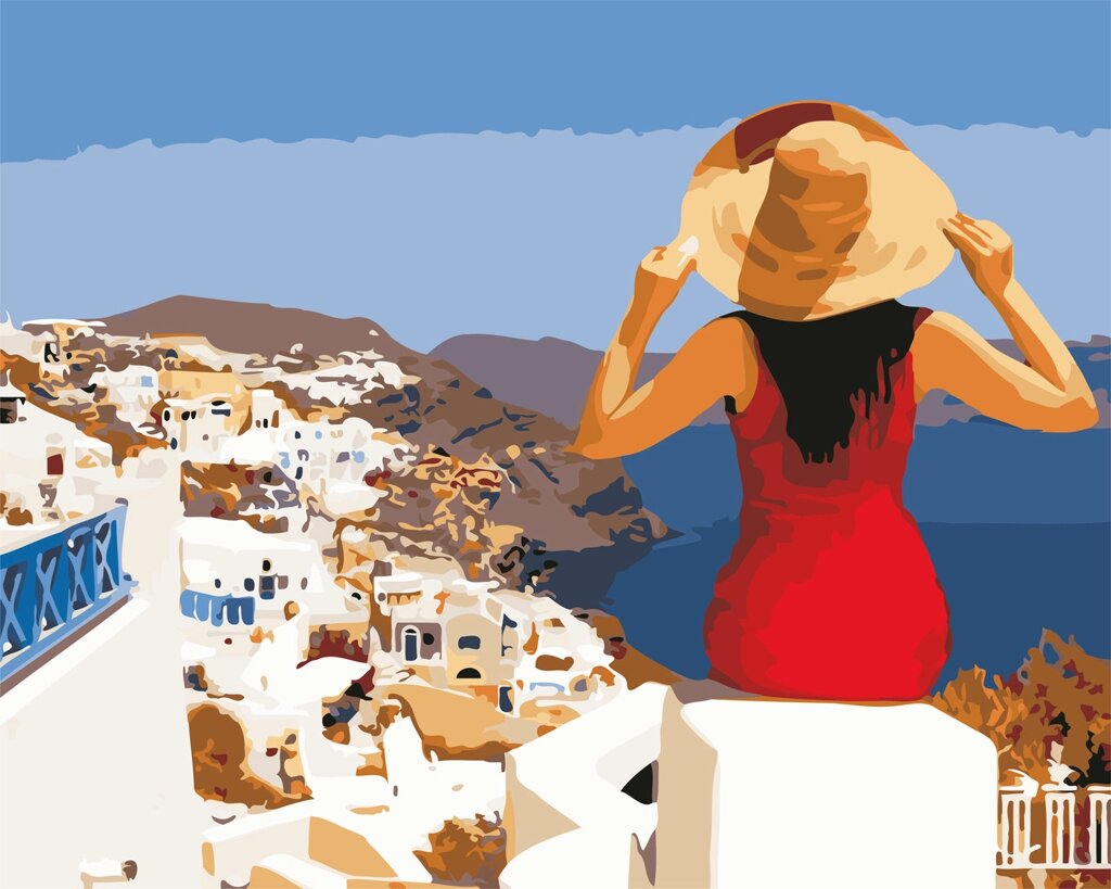 AS 0571 Грецькі канікули Картина за номерами на полотні ART STORY 40х50см від компанії Кратус - фото 1
