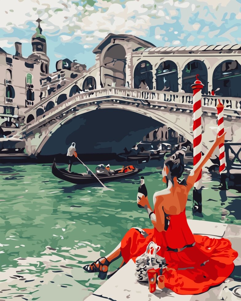 AS 0698 Свято у Венеції Картина за номерами на полотні Art Story 40х50см від компанії Кратус - фото 1