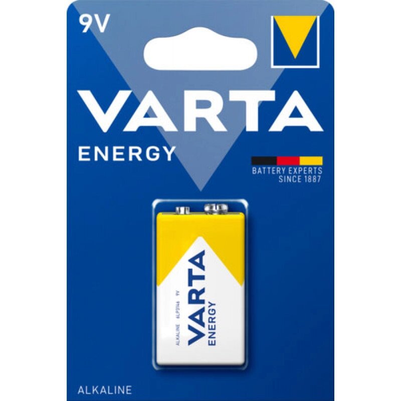 Батарейка лужна VARTA ENERGY Alkaline 6F22 6LP3146 9V Крона Blister від компанії Кратус - фото 1