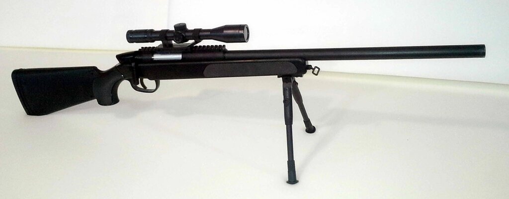 Cтрайкбольная снайперська гвинтівка ZM51 метал+пластик чорна від компанії Кратус - фото 1