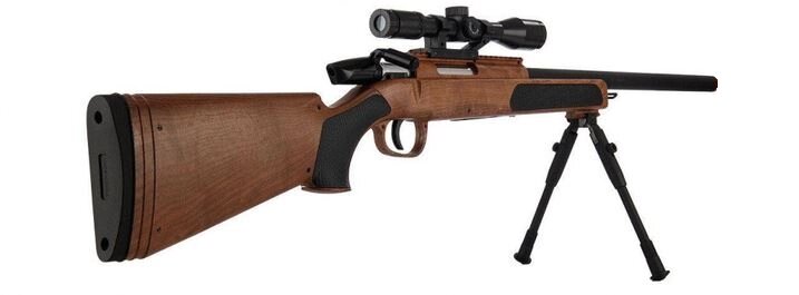 Дитяча страйкбольная гвинтівка ZM51W метал+пластик (цівка і приклад під дерево) від компанії Кратус - фото 1