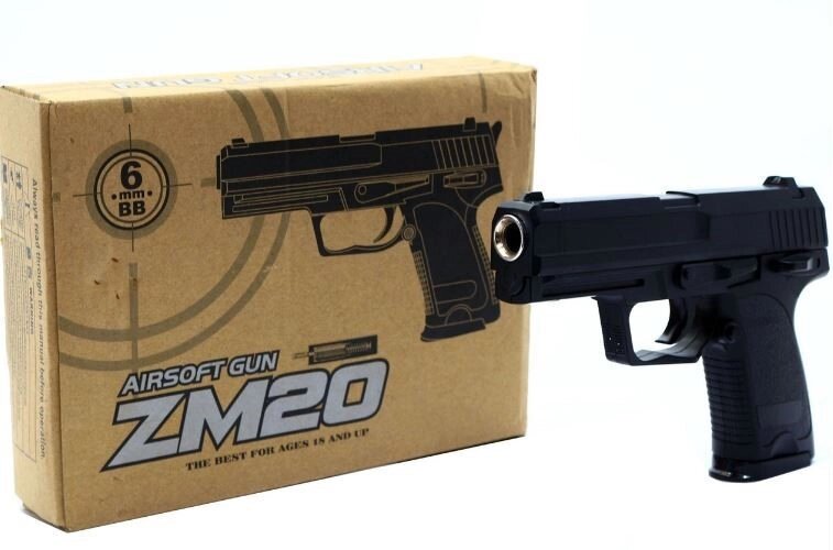 Дитячий іграшковий пістолет Cyma металевий ZM20 від компанії Кратус - фото 1