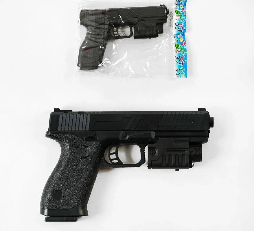 Дитячий іграшковий пістолет із лазером (у пакеті) Р2697 від компанії Кратус - фото 1