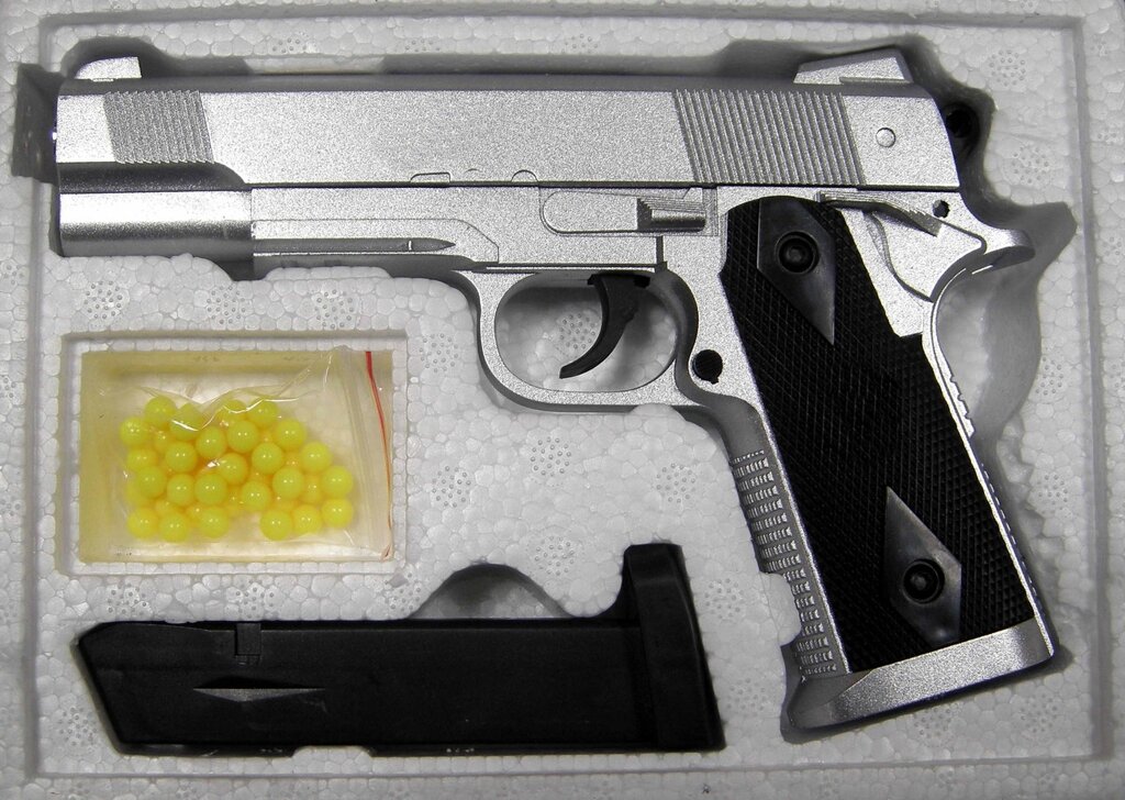 Дитячий іграшковий пістолет металевий ZM25 (Colt1911-A1) від компанії Кратус - фото 1