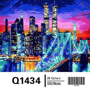 Картина за номерами в коробці Mariposa Бруклінський міст у вогнях 40х50 см (Q1434)