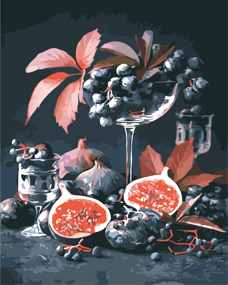 Картина за номерами Art Story Інжир і виноград 40x50 см у коробці (AS 0917) від компанії Кратус - фото 1