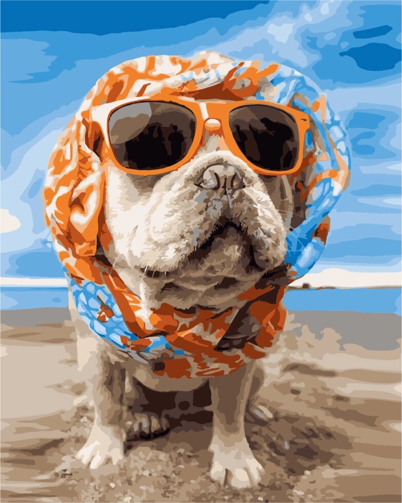 Картина за номерами Art Story Пес на пляжі 40x50 см у коробці (AS 1028) від компанії Кратус - фото 1