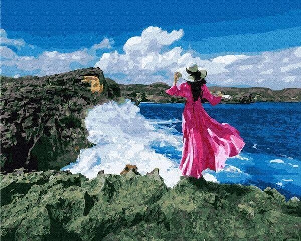 Картина за номерами без коробки Paintboy Мандрівниця біля моря 40х50 см (GX 38167) від компанії Кратус - фото 1