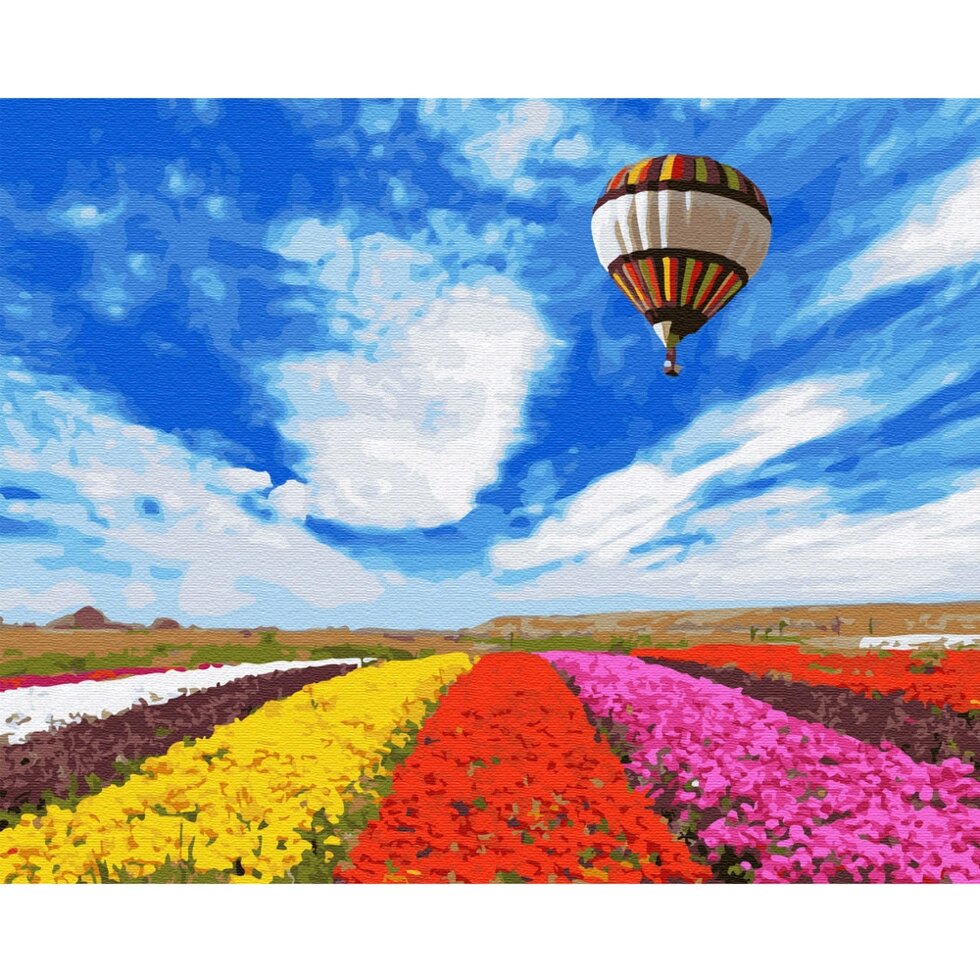 Картина за номерами без коробки Paintboy Політ над тюльпанним полем 40х50 см (GX 34021) від компанії Кратус - фото 1