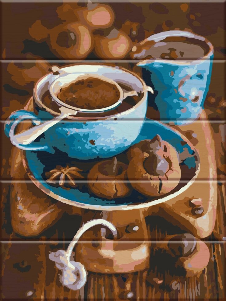 Картина за номерами на дереві ArtStory Смак кави 30х40 см (ASW 026) від компанії Кратус - фото 1
