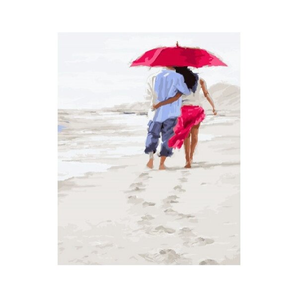 KGX 23590 "Романтика на пляжі" Розпис по номерам на полотні 40х50см від компанії Кратус - фото 1
